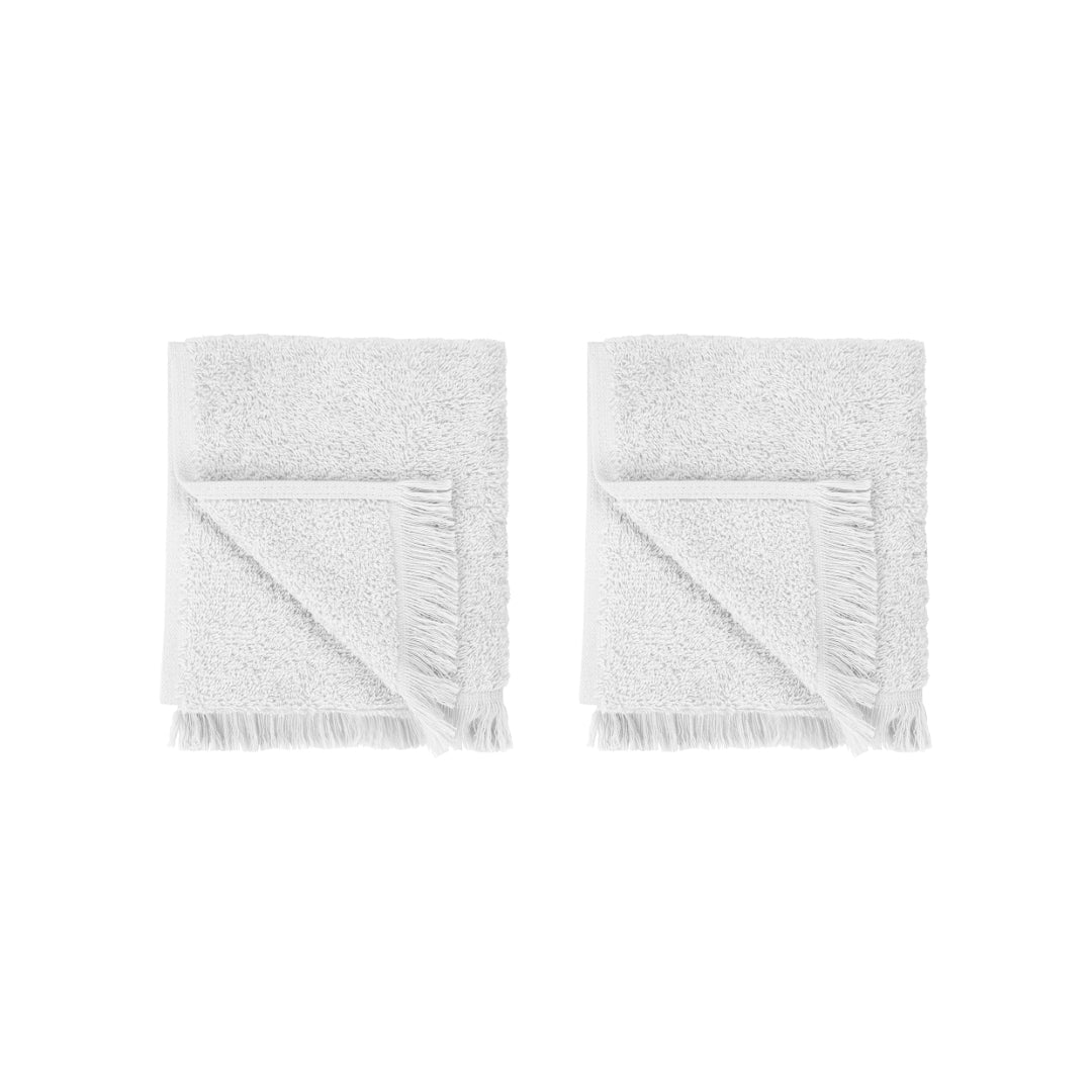 FRINO Fringed Organic Cotton Terry Guest Hand Towels 12 x 20 - 2pcs