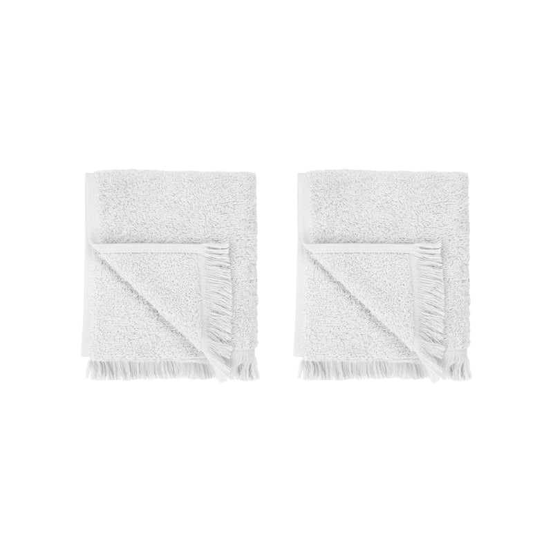 FRINO Fringed Organic Cotton Terry Guest Hand Towels 12 x 20 - 2pcs