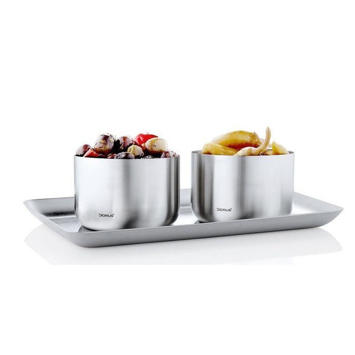 BASIC Stainless Steel Tray 13x22 + Snack Bowl - Small (x2) Set