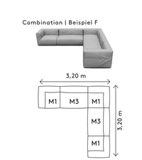 GROW Outdoor Patio Sectional Sofa Combination F