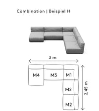 GROW Outdoor Patio Sectional Sofa Combination H