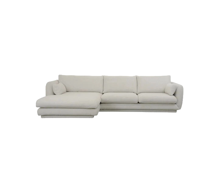 Bloom 2-seater sofa with chaise longue, right and plinth sectional sofa by Cane-line, designed by Cane-line Design