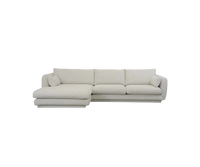 Bloom 2-seater sofa with chaise longue, right and plinth sectional sofa by Cane-line, designed by Cane-line Design