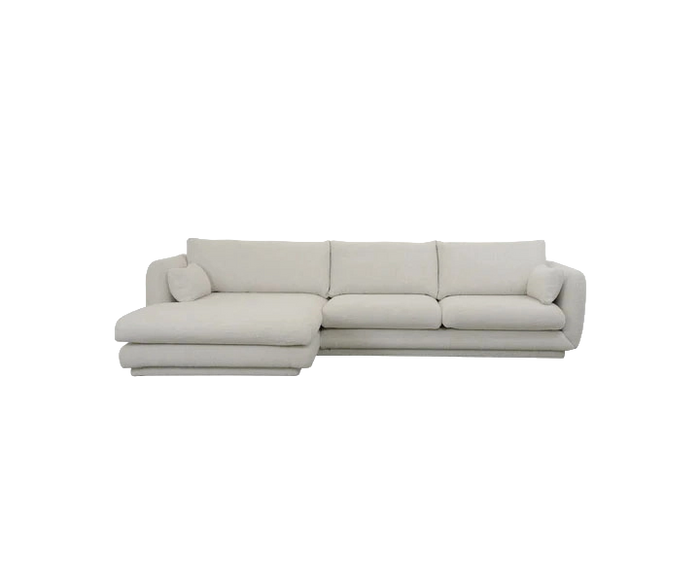 Bloom 2-seater sofa with chaise longue, right and plinth sectional sofa by Cane-line, designed by Cane-line Design