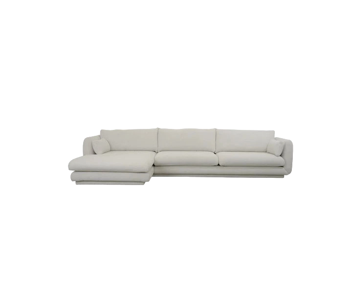 Bloom 3-seater sofa with chaise longue, right and plinth sectional sofa by Cane-line, designed by Cane-line Design