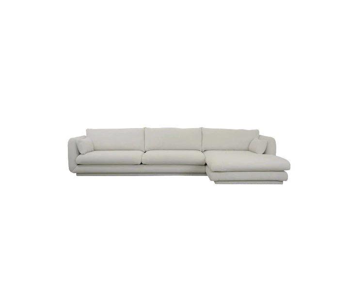 Bloom 3-seater sofa with chaise longue, left and plinth sectional sofa by Cane-line, designed by Cane-line Design