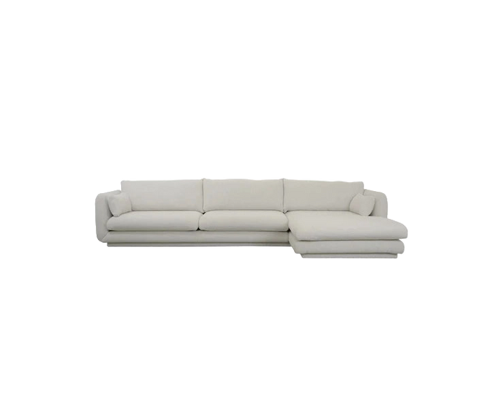 Bloom 3-seater sofa with chaise longue, left and plinth sectional sofa by Cane-line, designed by Cane-line Design