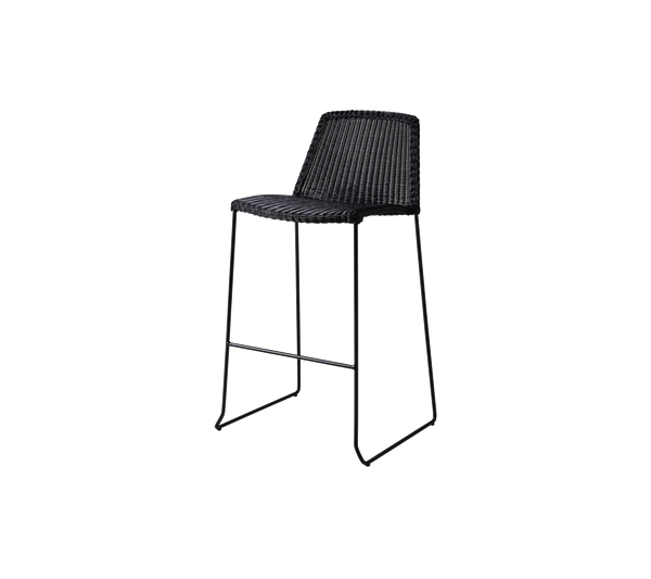 Breeze bar chair black white background image by Cane-line