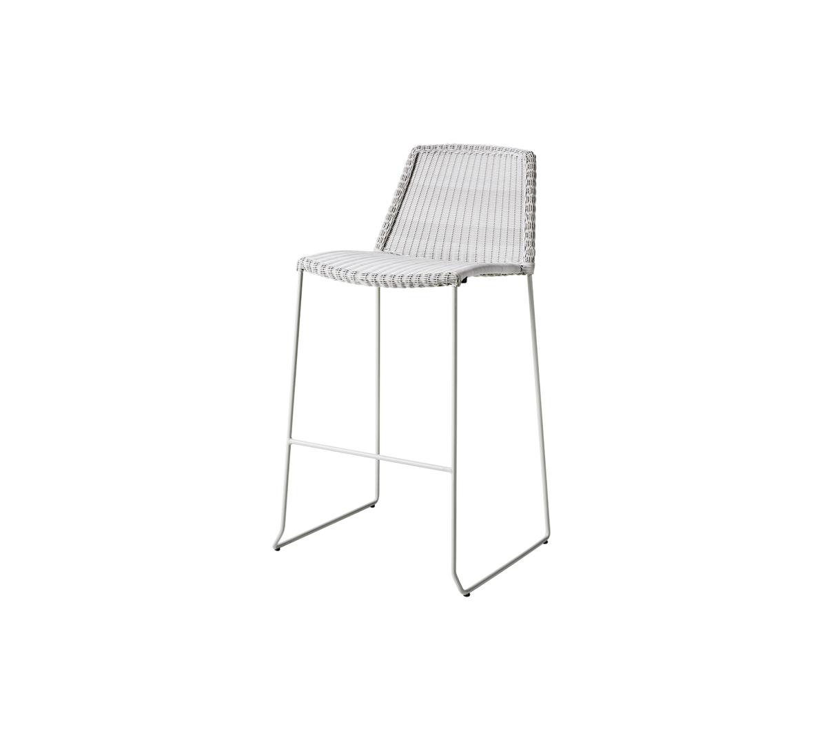 Breeze bar chair white grey white background image by Cane-line