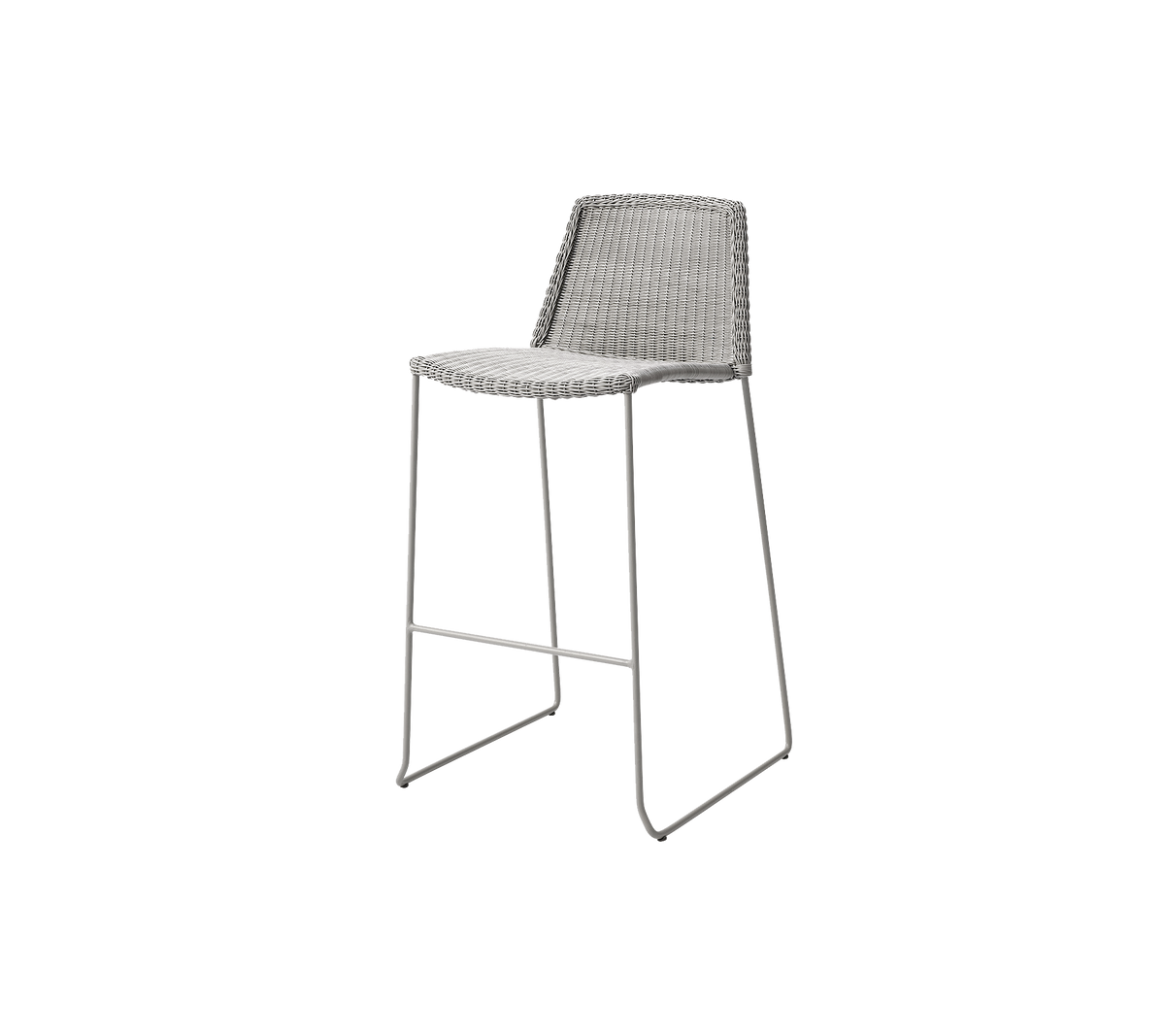 Breeze bar chair taupe white background image by Cane-line