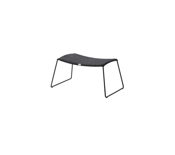 Breeze footstool black white background image by Cane-line