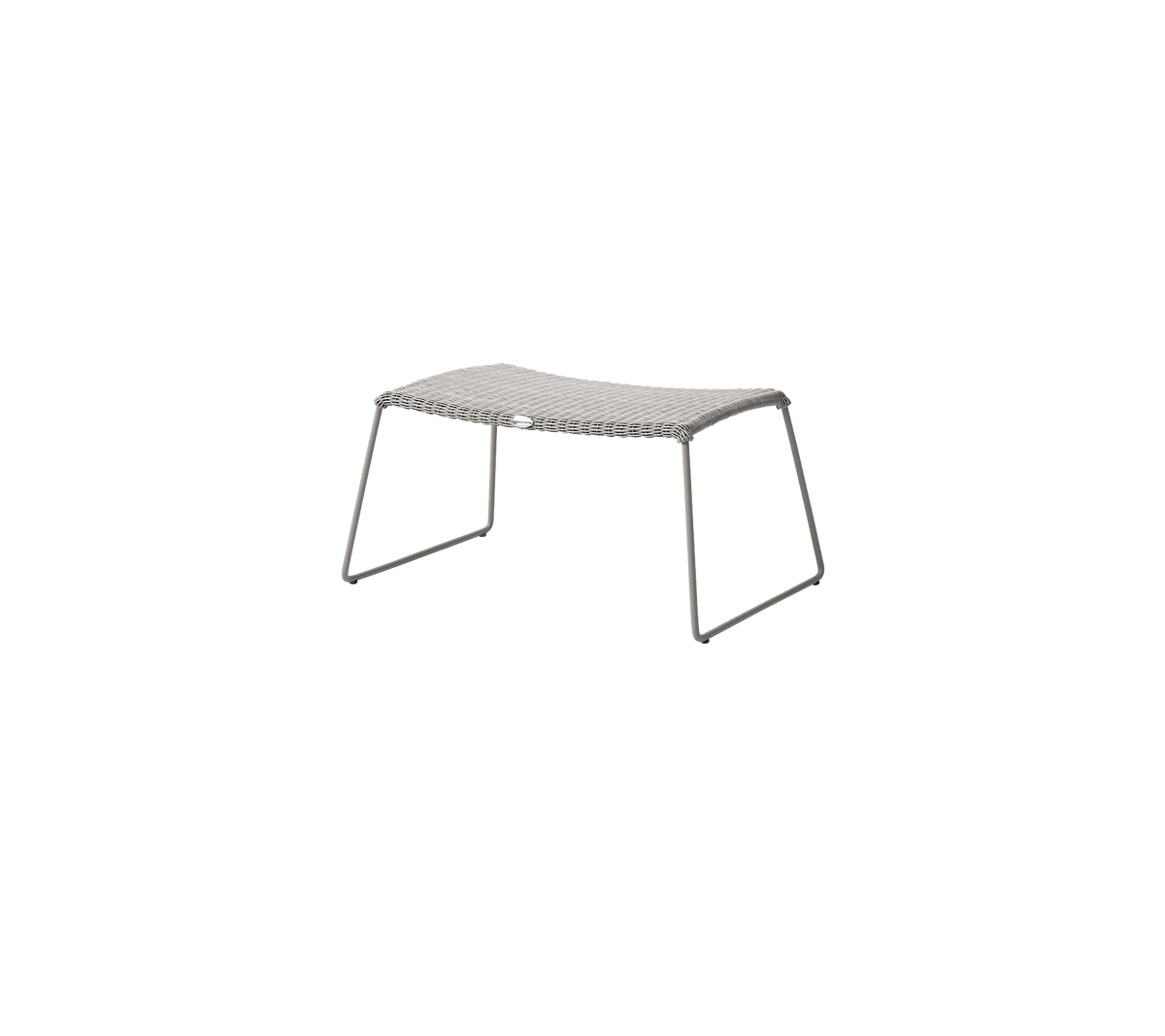 Breeze footstool taupe white background image by Cane-line
