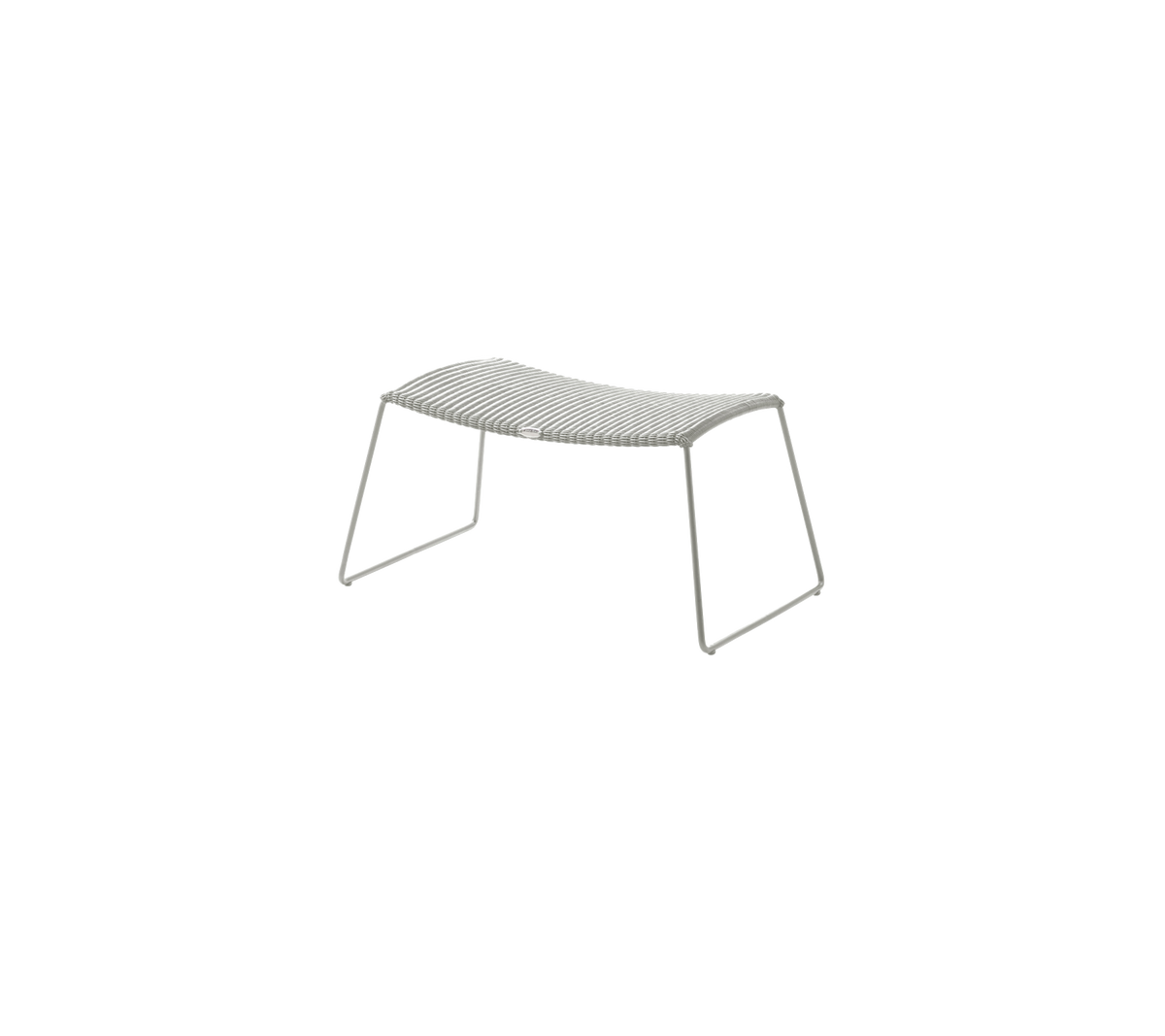 Breeze footstool white grey white background image by Cane-line