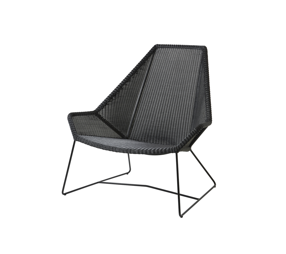 Breeze highback chair black white background image by Cane-line