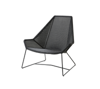 Breeze highback chair black white background image by Cane-line
