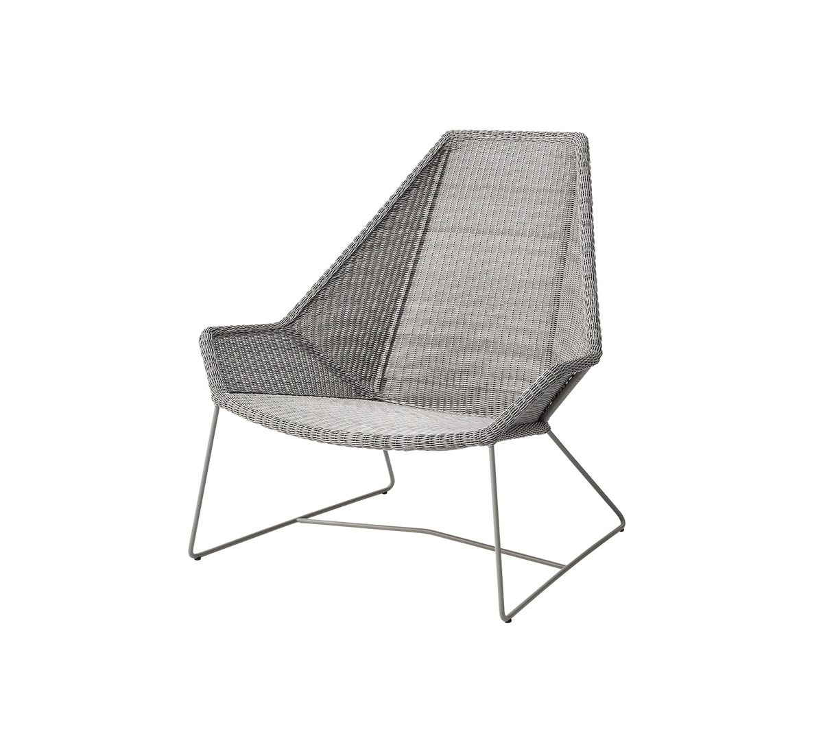 Breeze highback chair taupe white background image by Cane-line