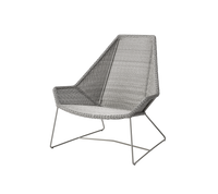 Breeze highback chair taupe white background image by Cane-line