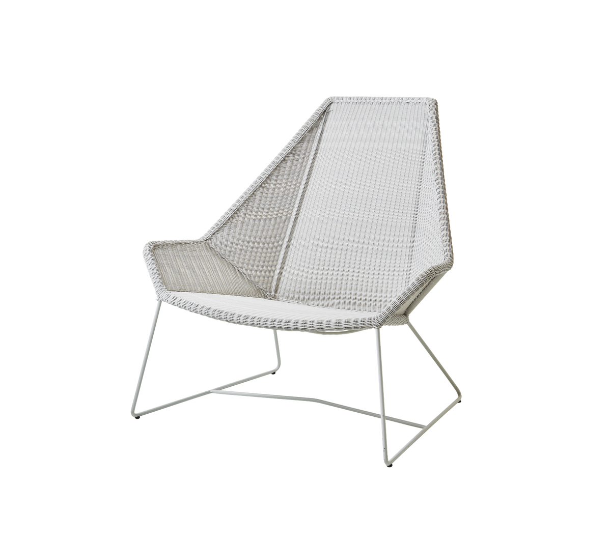 Breeze highback chair white grey white background image by Cane-line