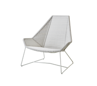 Breeze highback chair white grey white background image by Cane-line