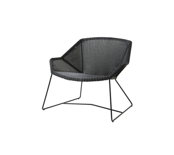 Breeze lounge chair black white background image by Cane-line