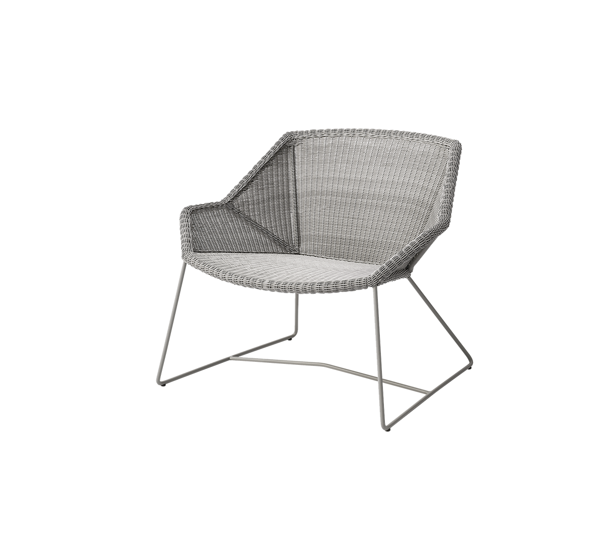 Breeze lounge chair taupe white background image by Cane-line