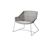 Breeze lounge chair taupe white background image by Cane-line