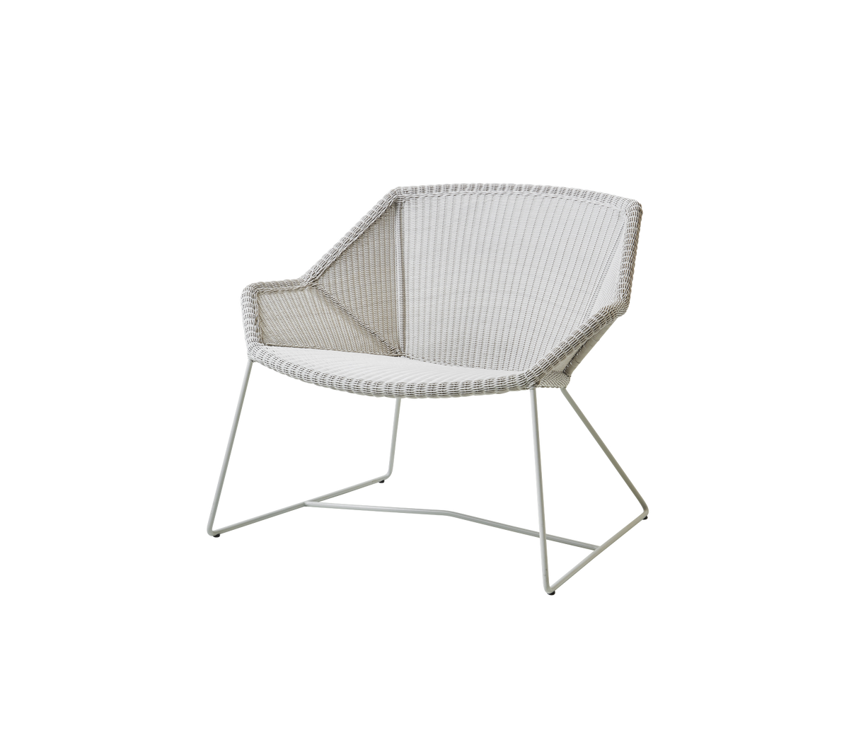 Breeze lounge chair white grey white background image by Cane-line