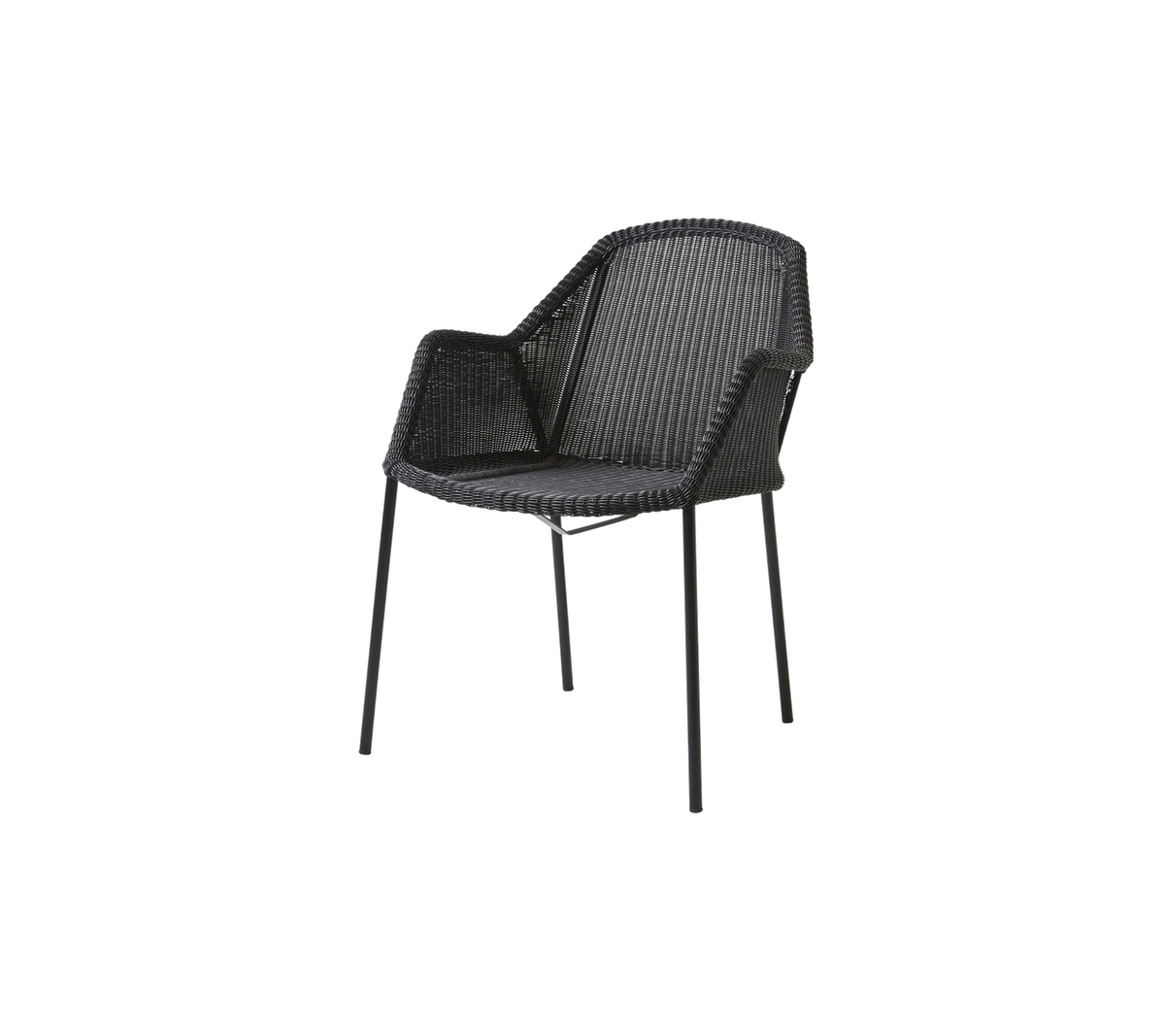 Breeze stackable chair black white background image by Cane-line