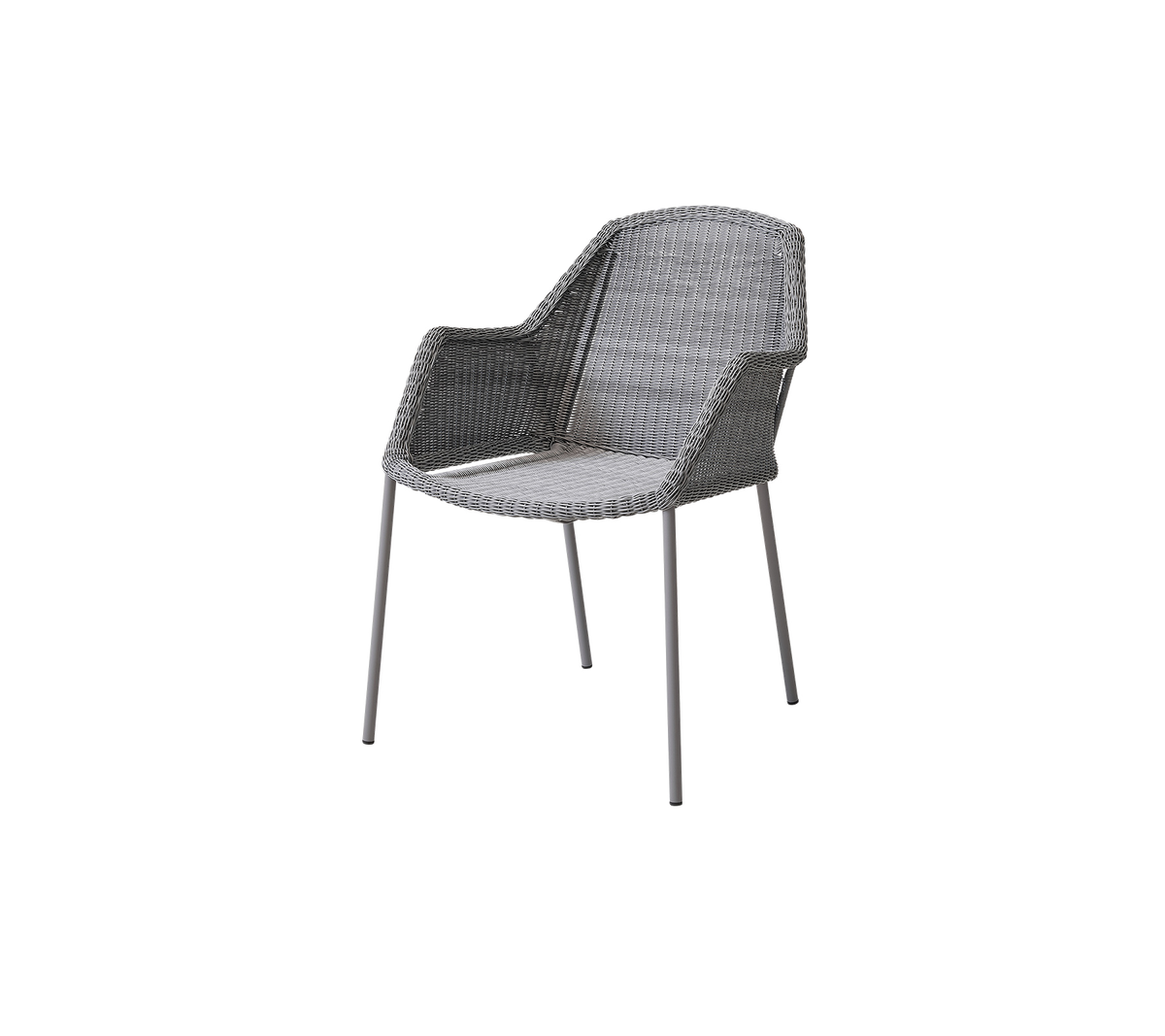 Breeze stackable chair light grey white background image by Cane-line