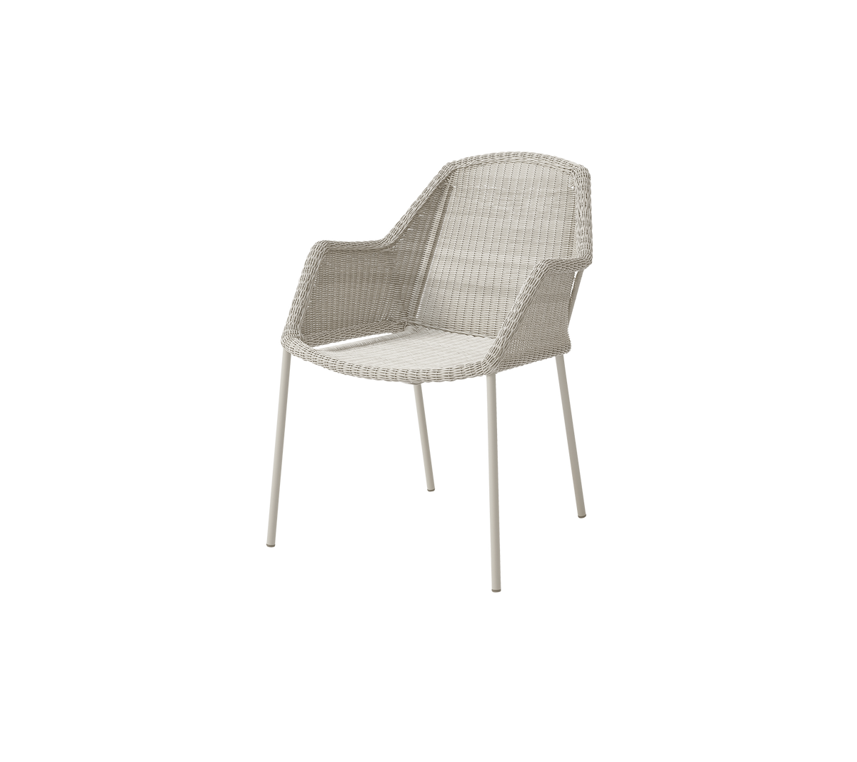 Breeze stackable chair sand white background image by Cane-line