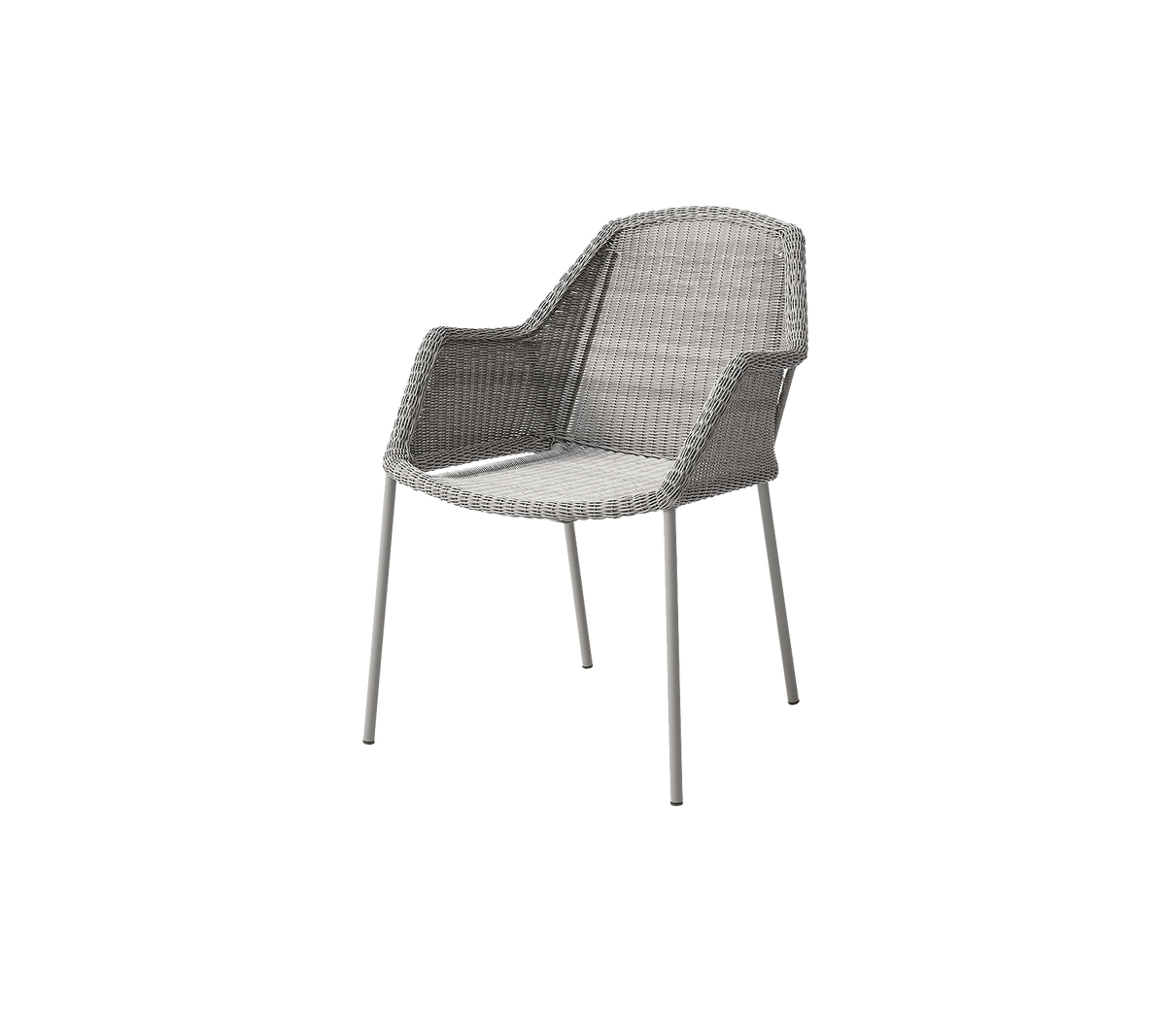 Breeze stackable chair taupe white background image by Cane-line