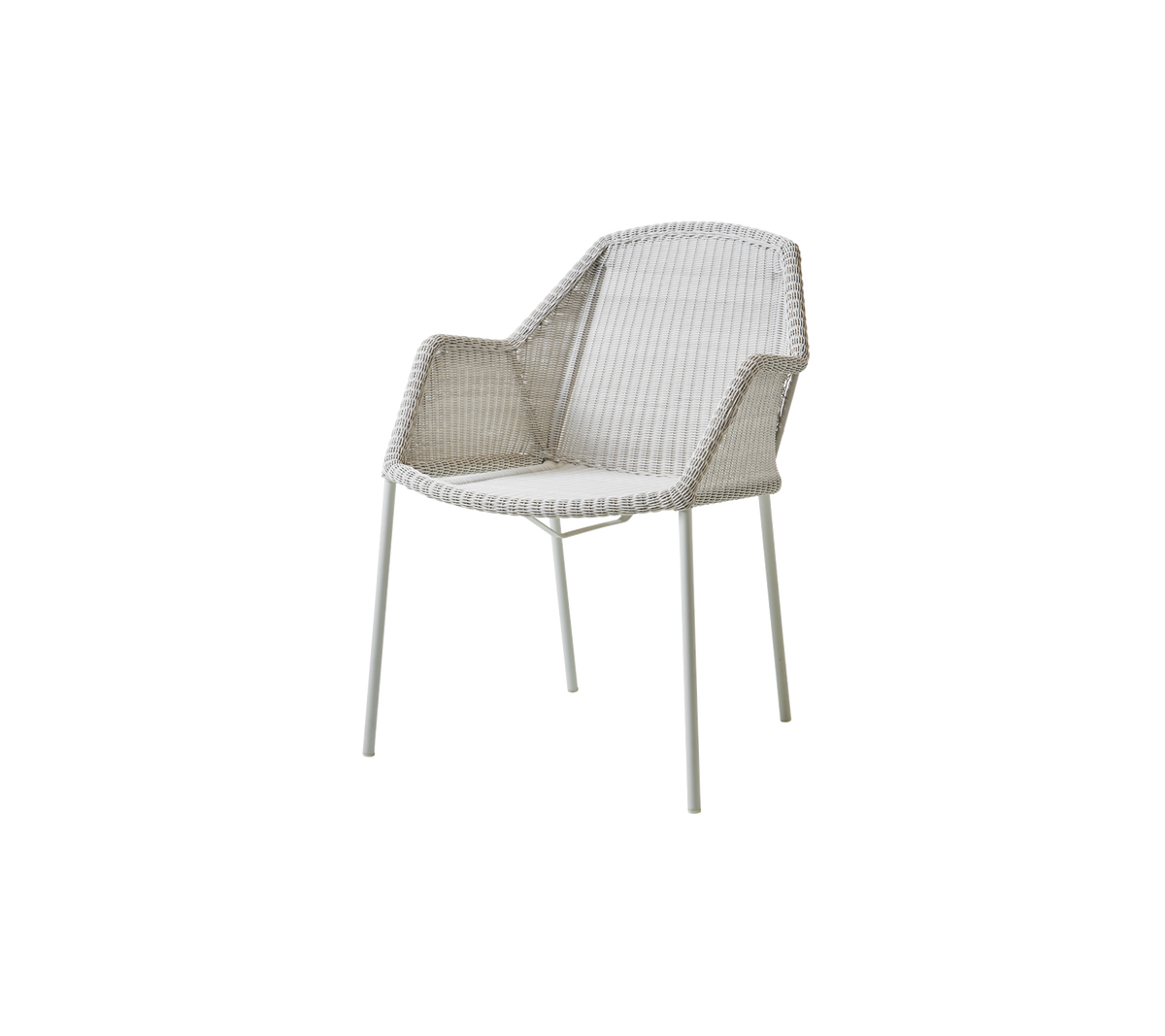 Breeze stackable chair white grey white background image by Cane-line