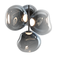 Melt Small Chandelier, Nickel Polished Polycarbonate by Tom Dixon