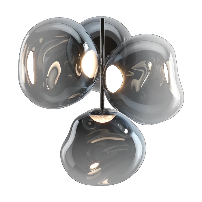 Melt Small Chandelier, Nickel Polished Polycarbonate by Tom Dixon
