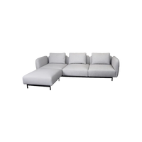 Aura 3-seater sofa with chaise lounge by Cane-line, designed by Foersom & Hiort-Lorenzen MDD