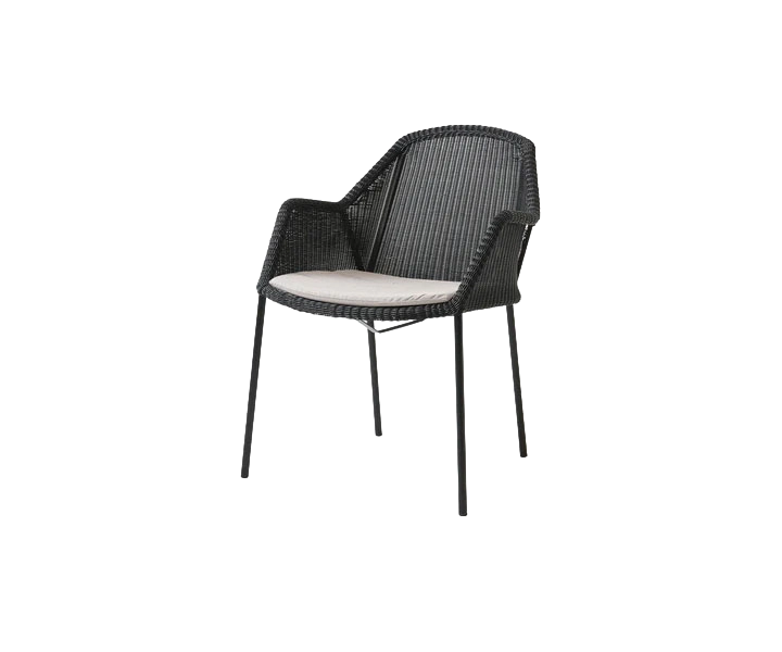 Breeze chair, stackable outdoor dining chair by Cane-line, designed by Strand+Hvass