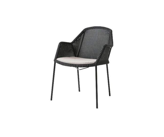 Breeze chair, stackable outdoor dining chair by Cane-line, designed by Strand+Hvass