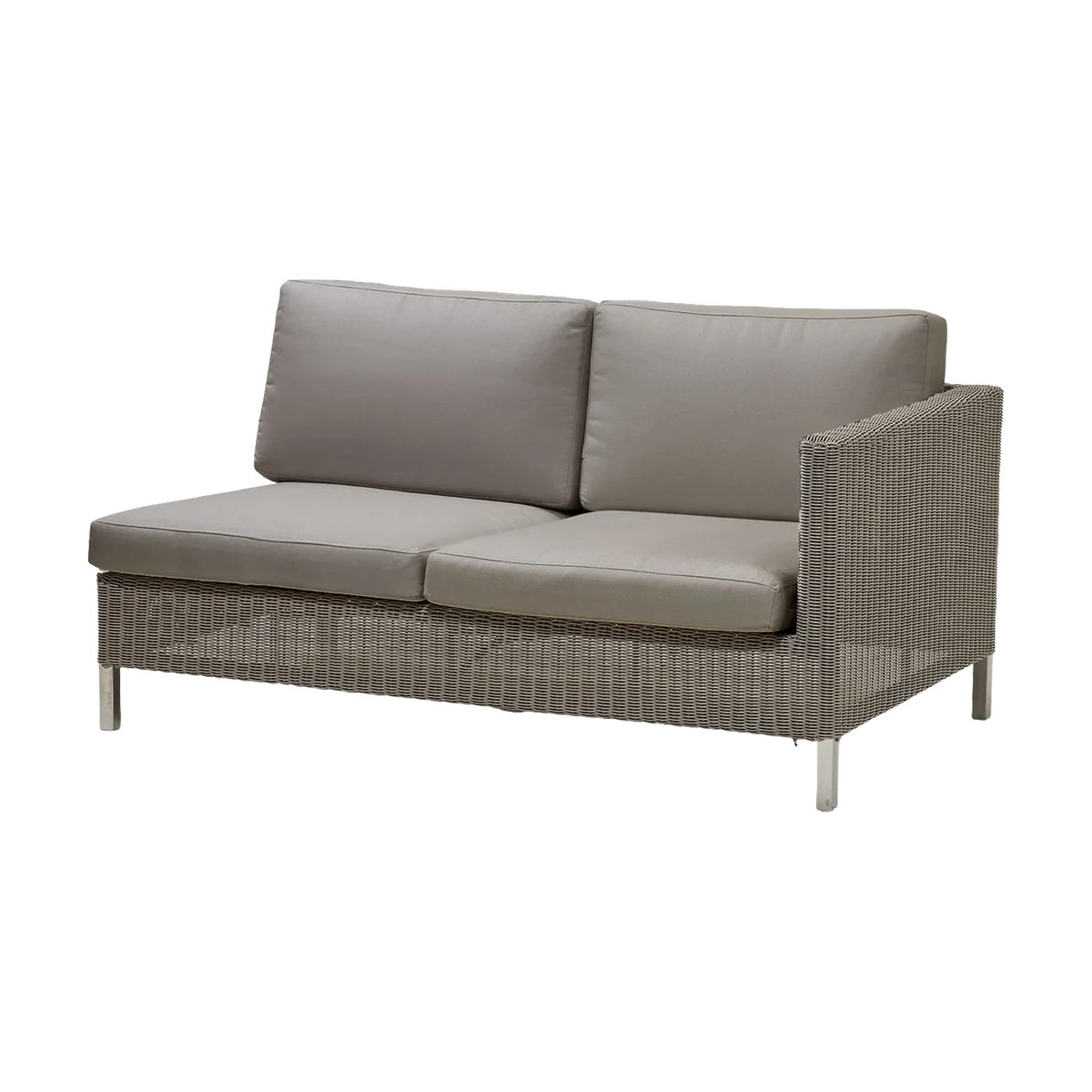 Connect 2 seater sofa left module outdoor sectional sofa by Cane-line, designed by Cane-line Design