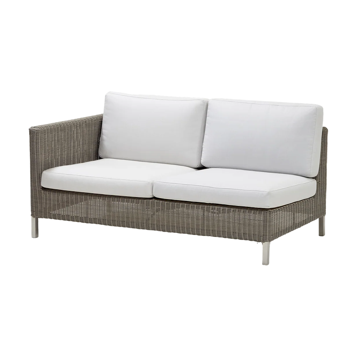 Connect 2 seater sofa right module outdoor sectional sofa by Cane-line, designed by Cane-line Design