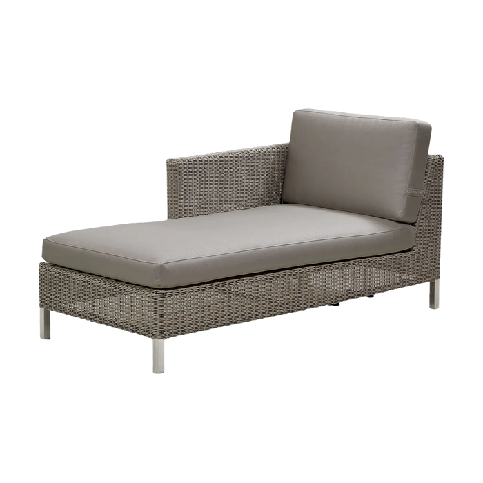 Connect chaise lounge module sofa right chaise lounge by Cane-line, designed by Cane-line Design