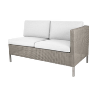 Connect dining lounge 2 seater sofa left module outdoor sectional sofa by Cane-line, designed by Cane-line Design
