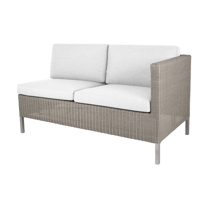 Connect dining lounge 2 seater sofa left module outdoor sectional sofa by Cane-line, designed by Cane-line Design