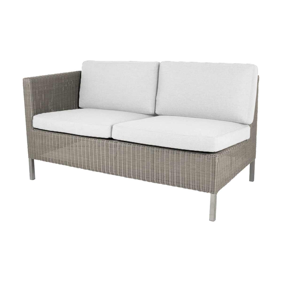 Connect dining lounge 2 seater sofa right module outdoor sectional sofa by Cane-line, designed by Cane-line Design