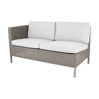 Connect dining lounge 2 seater sofa right module outdoor sectional sofa by Cane-line, designed by Cane-line Design
