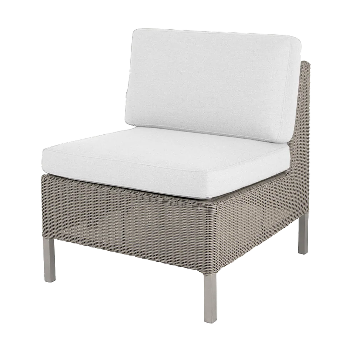 Connect dining lounge single seater module outdoor sectional sofa by Cane-line, designed by Cane-line Design