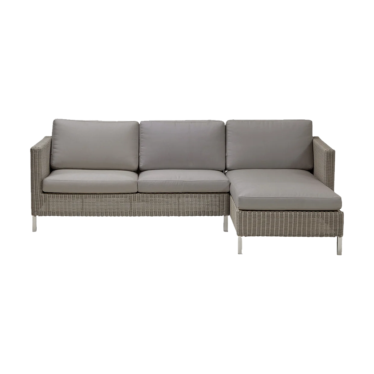 Connect modular lounge sofa with chaise longue outdoor sectional sofa by Cane-line, designed by Cane-line Design