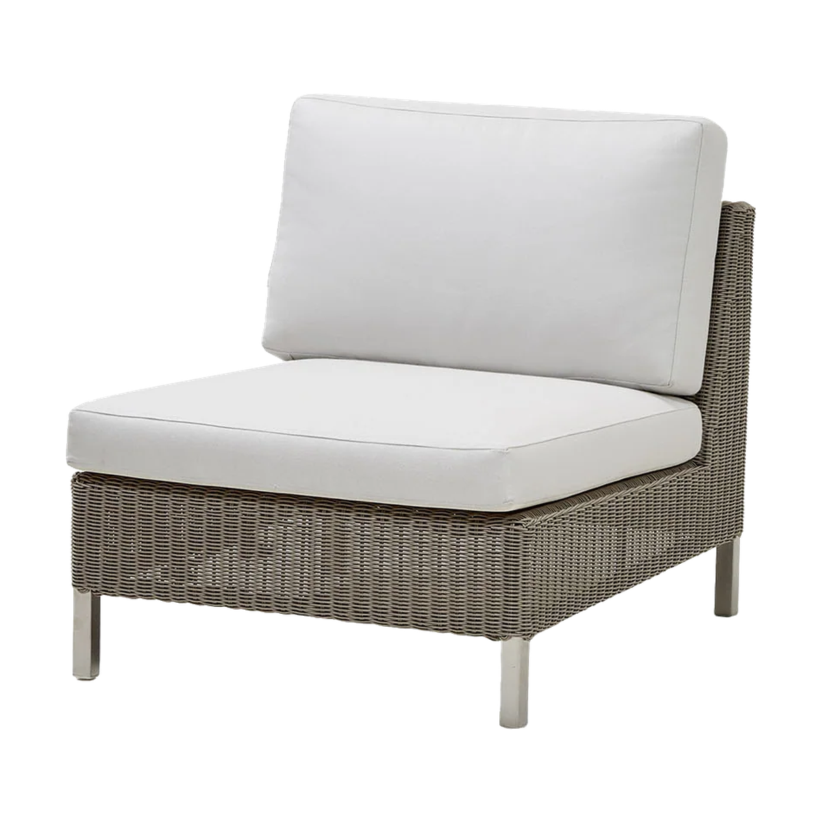 Connect single seater module outdoor sectional sofa by Cane-line, designed by Cane-line Design