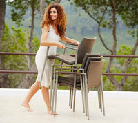Core Armchair outdoor dining chair by Cane-line, designed by Foersom and Hiort-Lorenzen MDD