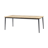 Core Dining Table 210 x 90 cm outdoor dining table by Cane-line, designed by Foersom and Hiort-Lorenzen MDD