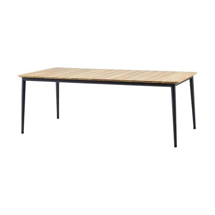 Core Dining Table 210 x 90 cm outdoor dining table by Cane-line, designed by Foersom and Hiort-Lorenzen MDD